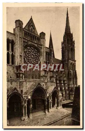 Ansichtskarte AK Chartres Le Portail Sud et la Vieille Tour