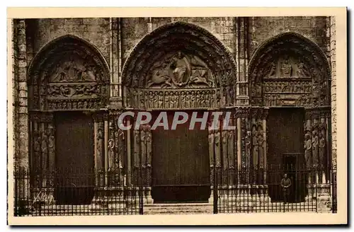 Ansichtskarte AK Chartres Le Cathedrale le Grand Portail