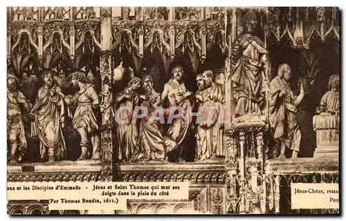 Cartes postales Chartres Jesus et Saint Thomas