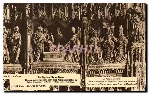 Cartes postales Chartres Le Sepulcre Notre Dame Jesus est descedu du Csel eastre deux Ages