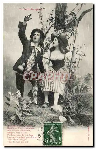 Cartes postales Fantaisie Il pleur bergere Folklore