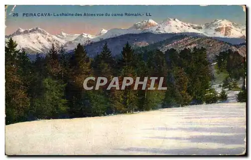 Cartes postales Peiracava La Chaine Des Alpes Vue Du Camp Romain