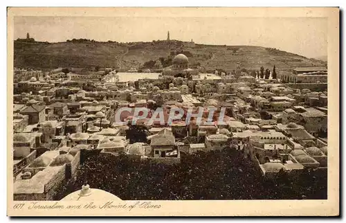 Cartes postales Jerusalem Et Le Mont Des Oliviers