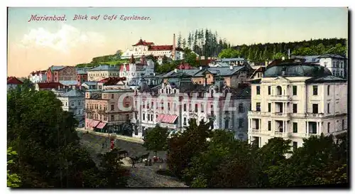 Cartes postales Marienbad Blick auf cafe Egerlander