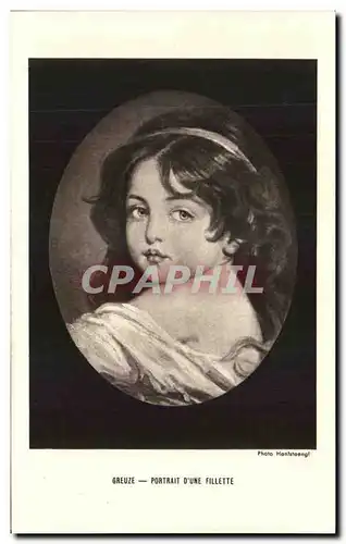 Cartes postales Greuze Portrait D&#39une Fillette