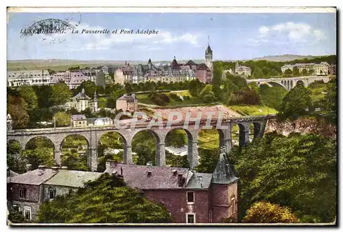 Ansichtskarte AK Luxembourg La Passerelle Et Pont Adolphe