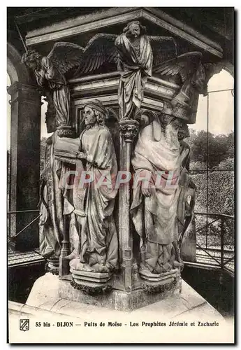 Cartes postales Dijon Puits De Moise Les Prophetes Jeremie Et Zacharie