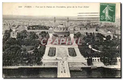 Ansichtskarte AK Paris Vue sur le Palais du Trocadero prise de la Tour Eiffet