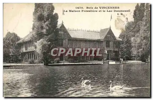 Cartes postales Bois de Vincennes La Maison Forestiere et le Lac Daumesnil