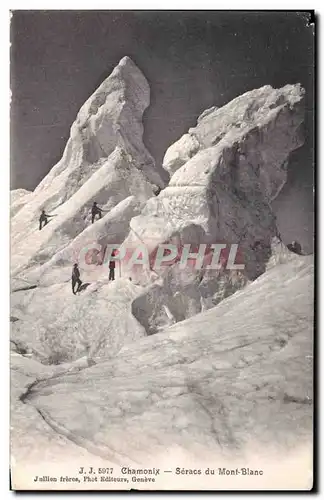 Cartes postales Chamonix Seracs du Mont Blanc Alpinisme