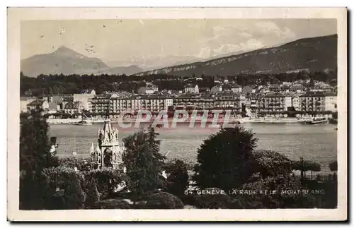 Cartes postales Geneve La Rade Et Le Mont Blanc