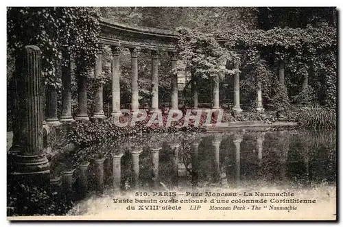 Ansichtskarte AK Paris Parc Monceau La Naumachie Vaste Bassin Ovale Entoure d&#39Une Colonnade