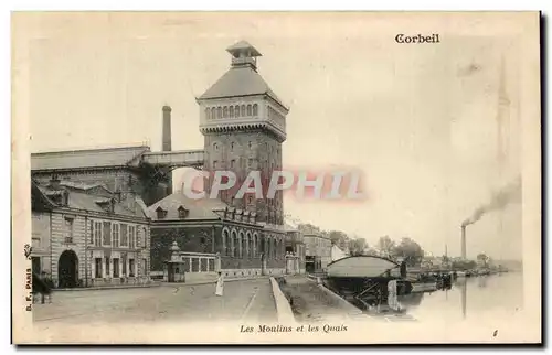 Ansichtskarte AK Corbeil Les Moulins Et Les Quais