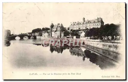 Ansichtskarte AK Laval Vue sur la Mayenne prise du Pont Neuf