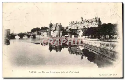 Cartes postales Laval Vue sur la Mayenne prise du Pont Neuf