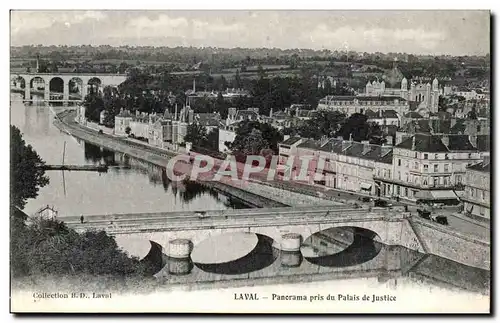 Ansichtskarte AK Laval Panorama pris du palais de Justice