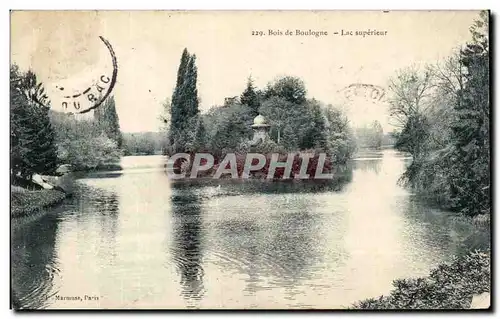 Cartes postales Bois de Boulogne Lac superieur