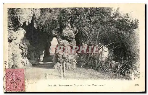 Cartes postales Bois de Vincennes Grotte du lac Daumesnil