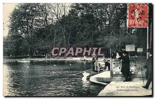 Cartes postales Bois de Boulogne Embarcadere du lac