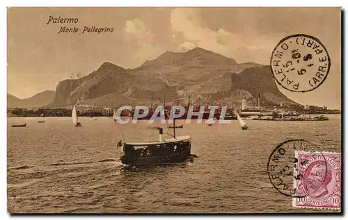Cartes postales Palermo Monte Pellegrino Bateaux