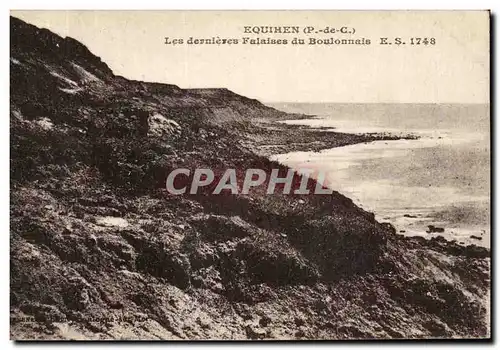 Cartes postales Equihen Les Dernieres Falaises Du boulonnais