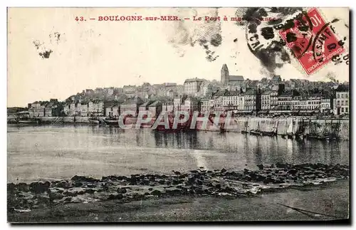 Ansichtskarte AK Boulogne Sur Mer Le Port A maree basse