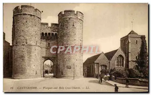 Cartes postales Canterbury Westgate and Holy Cross Church