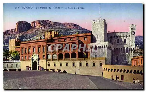 Cartes postales Monaco Le Palais du Prince et la Tete de Chien