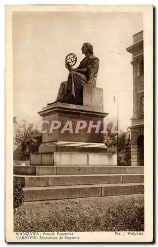 Cartes postales Warszawa Pomnik Kopernika Pologne