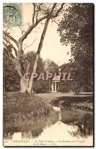 Ansichtskarte AK Versailles Le petit Trianon Le Ruisseau et le Temple de l&#39Amour