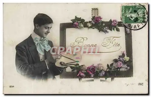 Cartes postales Fantaisie Homme peintre