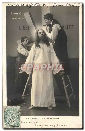 Cartes postales Fantaisie Le Christ des tribunaux