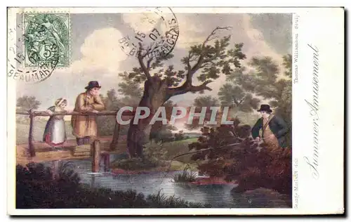 Cartes postales Fantaisie Summer Amusement George morland Thomas Williamson Pecheur