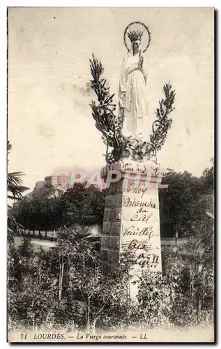 Cartes postales Lourdes La Vierge Couronnee