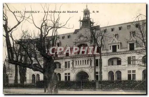 Cartes postales Neuilly Le Chateau de Madrid