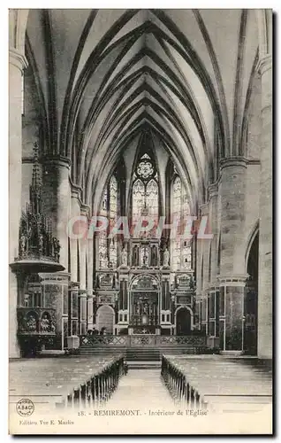 Cartes postales Remiremont Interieur de l'Eglise