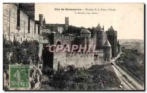 Cartes postales Cite de Carcassonne Montee de la Porte d'Aude