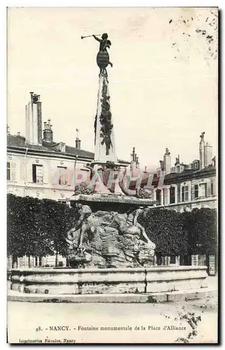 Cartes postales Nancy Fontaine monumentale de la Place d&#39Alliance