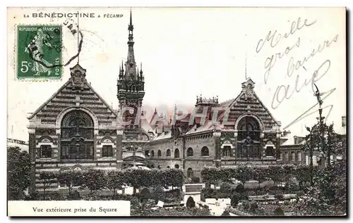 Cartes postales La Benedictine a Fecamp Vue exterieure prise du Square