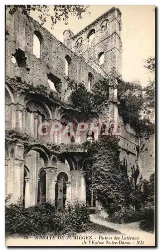 Ansichtskarte AK Abbaye de Jumieges Ruines des Lateraux de l&#39Eglise Notre Dame