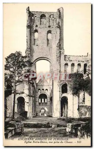 Ansichtskarte AK Abbaye de Jumieges Eglise Notre Dame vue Prise du Choeur