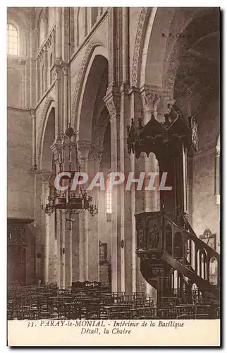 Ansichtskarte AK Paray Le Monial Interieur De La Basilique Detail La Chaire