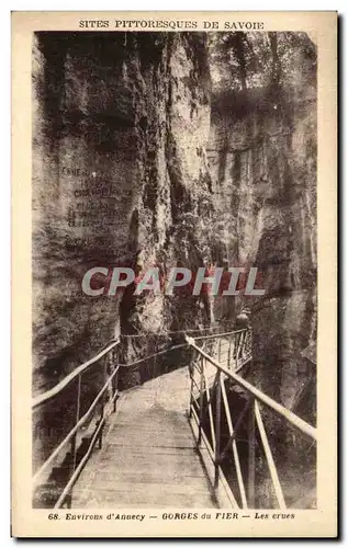 Ansichtskarte AK Environs d&#39Annecy Gorges du Fier Les Crues