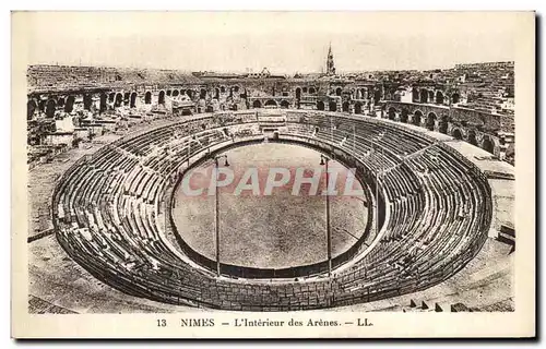 Cartes postales Nimes L&#39Interieur des Arenes