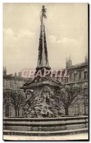 Cartes postales Nancy Fontaine et Place d'Alliance