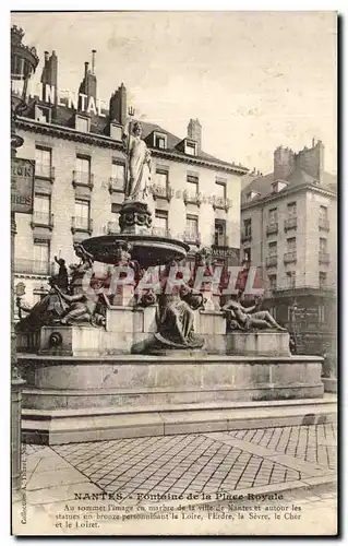 Ansichtskarte AK Nantes Fontaine de la Place Royale