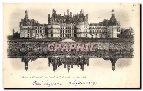 Cartes postales Chateau de Chambord Facade Septentrionale