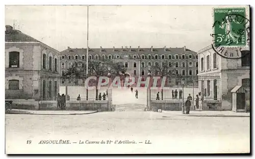 Cartes postales Angouleme La Caserne du 21eme d&#39Artillerie Militaria