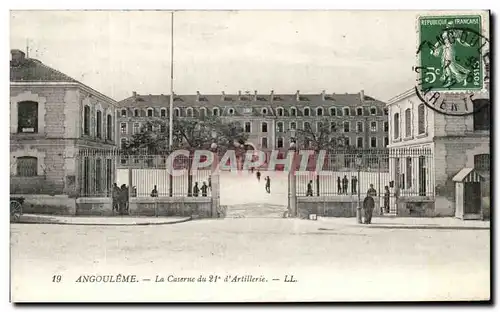 Cartes postales Angouleme La Caserne du 21eme d'Artillerie Militaria