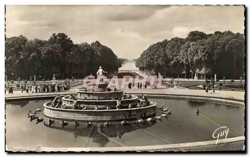 Cartes postales Versailles Et Ses Merveilles Parc du Chateau Le bassin de Latone le tapis vert et le grand canal